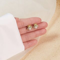 Honey Bee Pearl Earrings Fashion Temperament Versatile Small Earrings