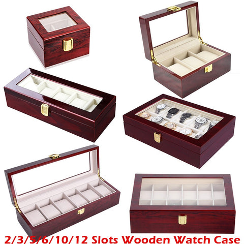 Watches Organizer Box 2 3 5 6 10 12 Grids Watch Organizers Wooden Watch Box